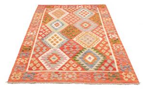 Tappeto Kilim Geometrico Arancione Multicolore 126x185 Cm