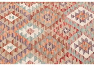Tappeto Kilim Geometrico Ruggine Beige 119x184 Cm