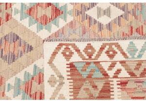 Tappeto Kilim Geometrico Beige Terracotta 124x175 Cm