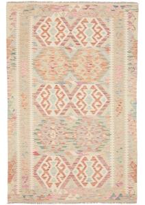 Tappeto Kilim Geometrico Beige Avorio 121x186 Cm