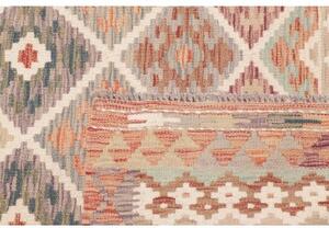 Tappeto Kilim Geometrico Beige Rosso Mattone 123x186 Cm