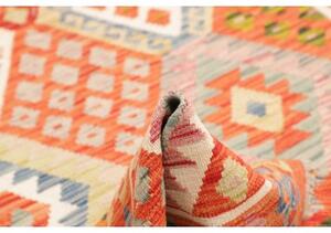 Tappeto Kilim Geometrico Arancione Multicolore 126x185 Cm