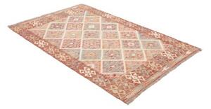 Tappeto Kilim Geometrico Terracotta Beige 121x180 Cm
