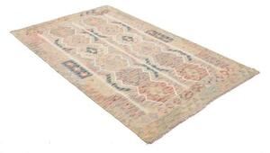 Tappeto Kilim Geometrico Beige Multicolore 123x190 Cm
