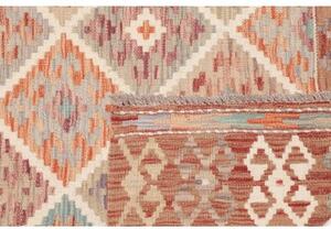 Tappeto Kilim Geometrico Terracotta Beige 121x180 Cm