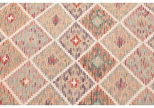 Tappeto Kilim Geometrico Rosso Mattone Beige 123x173 Cm