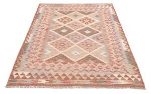 Tappeto Kilim Geometrico Mattone Azzurro 126x186 Cm