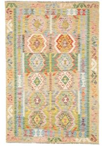 Tappeto Kilim Geometrico Beige Multicolore 121x182 Cm