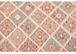Tappeto Kilim Geometrico Terracotta Beige 121x180 Cm