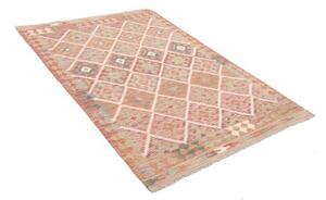 Tappeto Kilim Geometrico Terracotta Beige 125x181 Cm