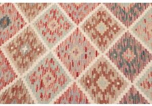 Tappeto Kilim Geometrico Ruggine Beige 125x174 Cm