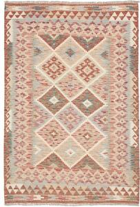 Tappeto Kilim Geometrico Mattone Azzurro 126x186 Cm