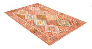 Tappeto Kilim Geometrico Arancione Multicolore 126x185 Cm