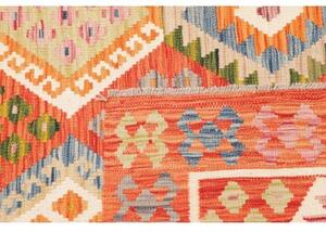 Tappeto Kilim Geometrico Arancione Multicolore 126x185 Cm