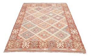 Tappeto Kilim Geometrico Terracotta Beige 121x180 Cm