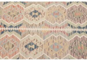 Tappeto Kilim Geometrico Beige Multicolore 123x190 Cm