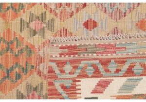 Tappeto Kilim Geometrico Terracotta Beige 127x180 Cm