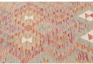 Tappeto Kilim Geometrico Beige Rosso Mattone 104x145 Cm