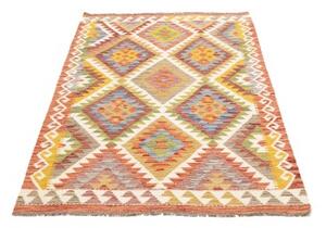 Tappeto Kilim Geometrico Rosso Mattone Avorio 99x155 Cm