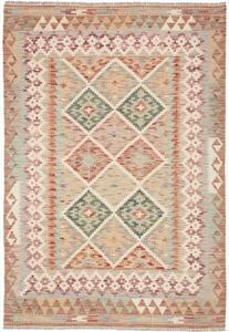 Tappeto Kilim Geometrico Beige Terracotta 123x178 Cm