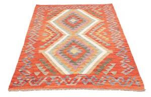 Tappeto Kilim Geometrico Arancione Multicolore 105x151 Cm