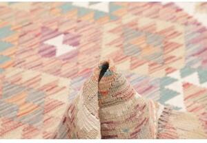 Tappeto Kilim Geometrico Beige Rosso Mattone 127x177 Cm