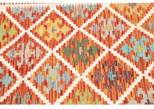 Tappeto Kilim Geometrico Ruggine Avorio 101x154 Cm
