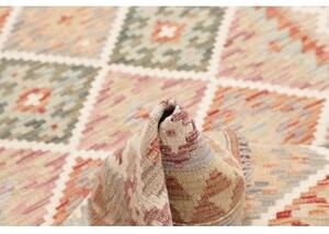 Tappeto Kilim Geometrico Beige Terracotta 123x178 Cm