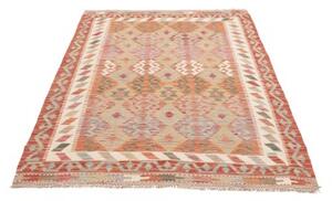 Tappeto Kilim Geometrico Terracotta Beige 127x180 Cm