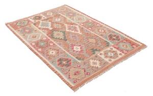 Tappeto Kilim Geometrico Terracotta Beige 104x150 Cm