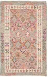Tappeto Kilim Geometrico Beige Rosa 119x191 Cm