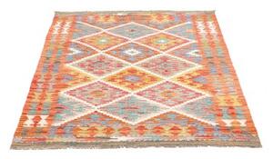 Tappeto Kilim Geometrico Arancione Multicolore 101x147 Cm