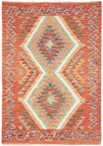 Tappeto Kilim Geometrico Arancione Multicolore 105x151 Cm