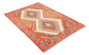 Tappeto Kilim Geometrico Arancione Multicolore 105x151 Cm