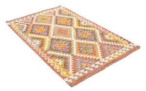 Tappeto Kilim Geometrico Rosso Mattone Avorio 99x155 Cm