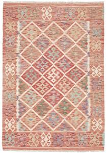 Tappeto Kilim Geometrico Ruggine Avorio 104x148 Cm