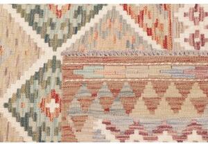 Tappeto Kilim Geometrico Beige Terracotta 123x178 Cm