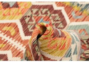 Tappeto Kilim Geometrico Becco Di Mattone Giallo Senape 98x143 Cm