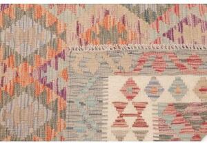 Tappeto Kilim Geometrico Beige Rosa 119x191 Cm