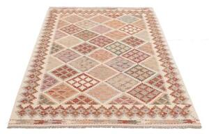 Tappeto Kilim Geometrico Beige Terracotta 123x174 Cm