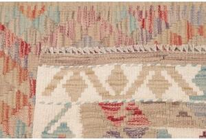 Tappeto Kilim Geometrico Beige Rosso Mattone 104x145 Cm