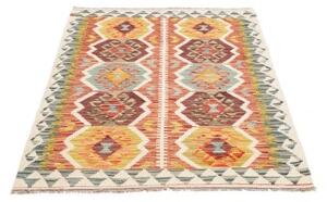 Tappeto Kilim Geometrico Becco Di Mattone Giallo Senape 98x143 Cm