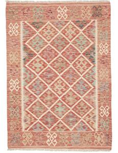 Tappeto Kilim Stilizzato Terracotta Beige 105x146 Cm