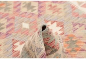 Tappeto Kilim Geometrico Beige Rosa 119x191 Cm
