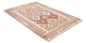 Tappeto Kilim Geometrico Beige Rosso Mattone 127x177 Cm