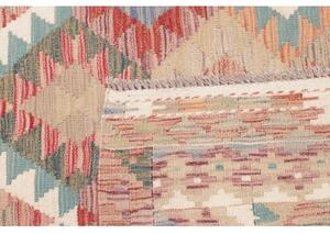 Tappeto Kilim Geometrico Beige Rosso Mattone 127x177 Cm