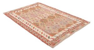 Tappeto Kilim Geometrico Terracotta Beige 127x180 Cm