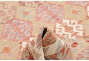 Tappeto Kilim Geometrico Terracotta Beige 127x180 Cm