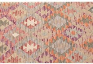 Tappeto Kilim Geometrico Beige Rosa 119x191 Cm