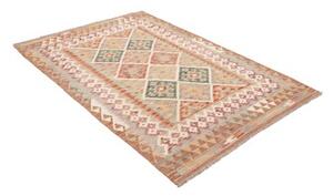 Tappeto Kilim Geometrico Beige Terracotta 123x178 Cm